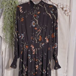 Nanette Black Long Sleeve Dress